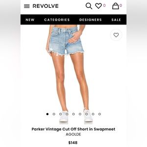 Agolde Parker Vintage Cut Off Short - Size 23